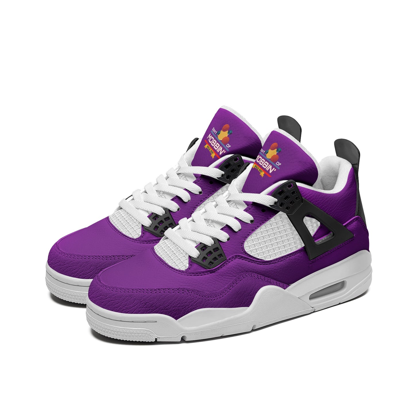 SOM Non Slip Lace Up Breathable Fashion Purple Sneakers