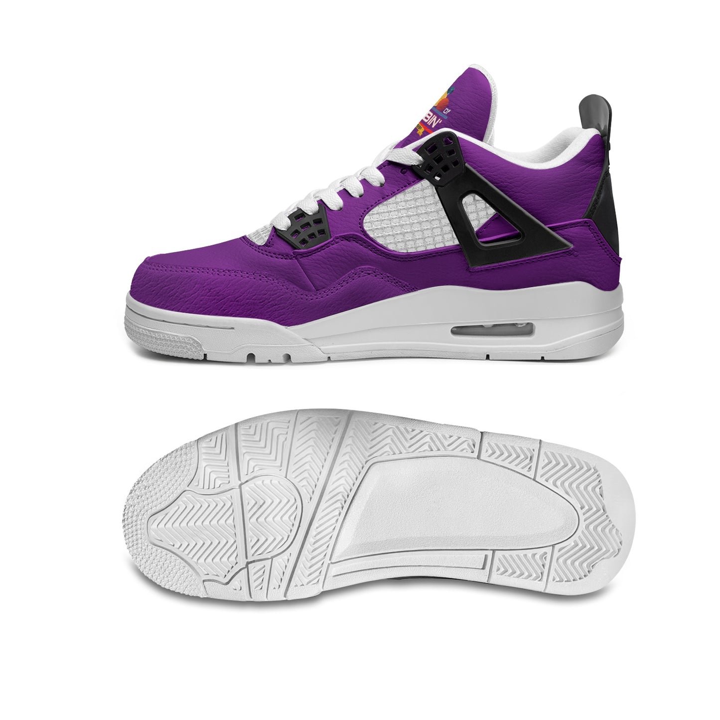 SOM Non Slip Lace Up Breathable Fashion Purple Sneakers