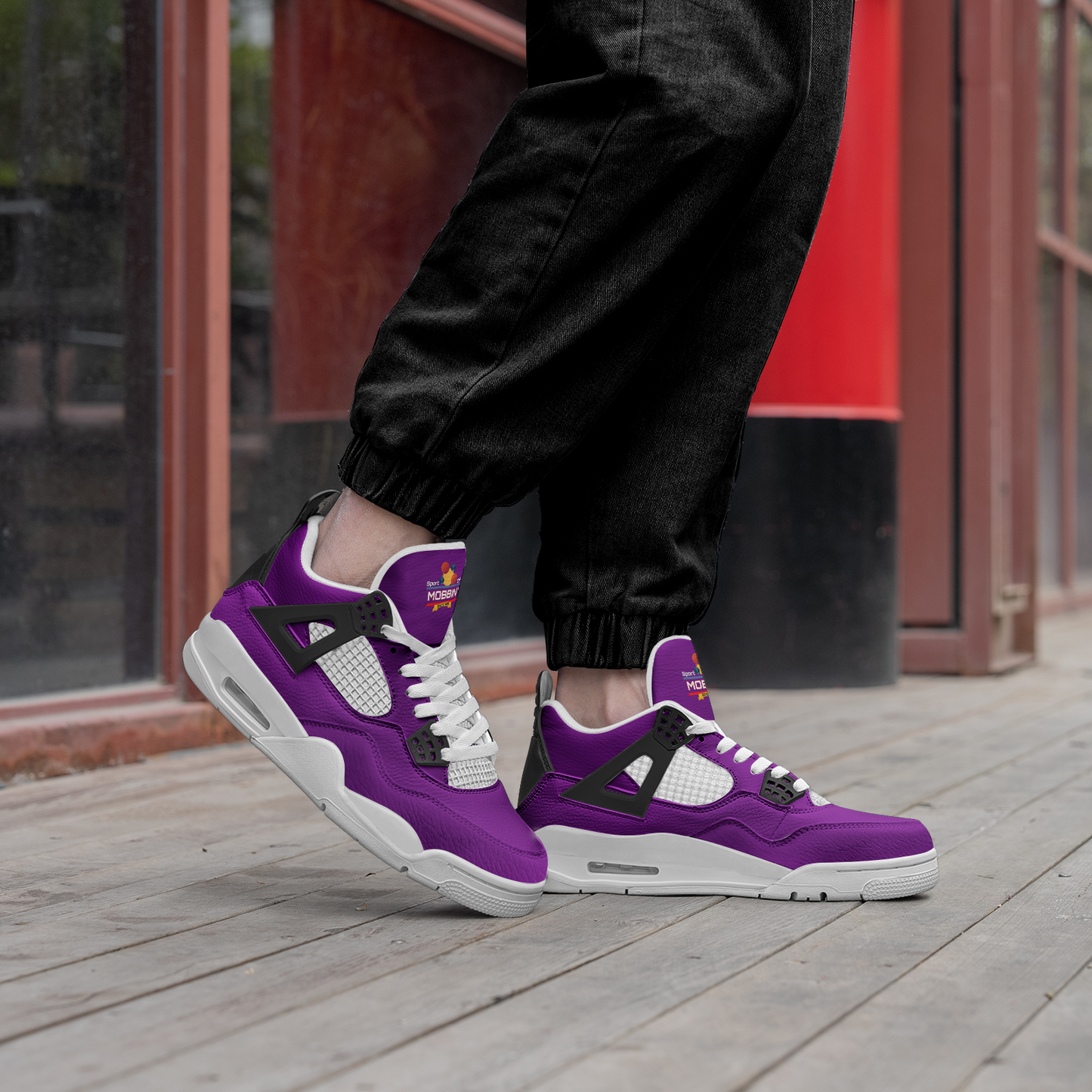 SOM Non Slip Lace Up Breathable Fashion Purple Sneakers