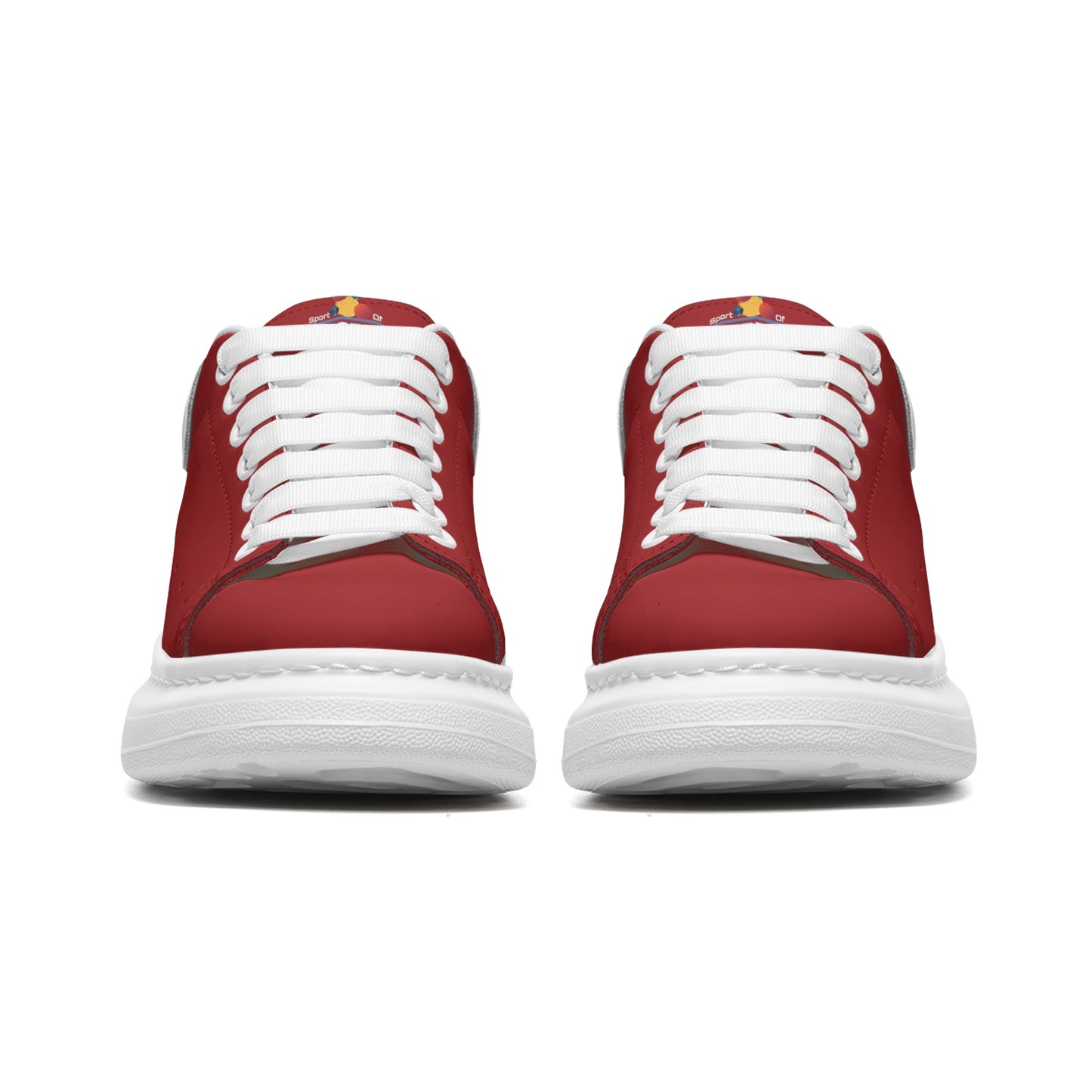 Unisex Non Slip Lace Up Faux Leather Sneakers