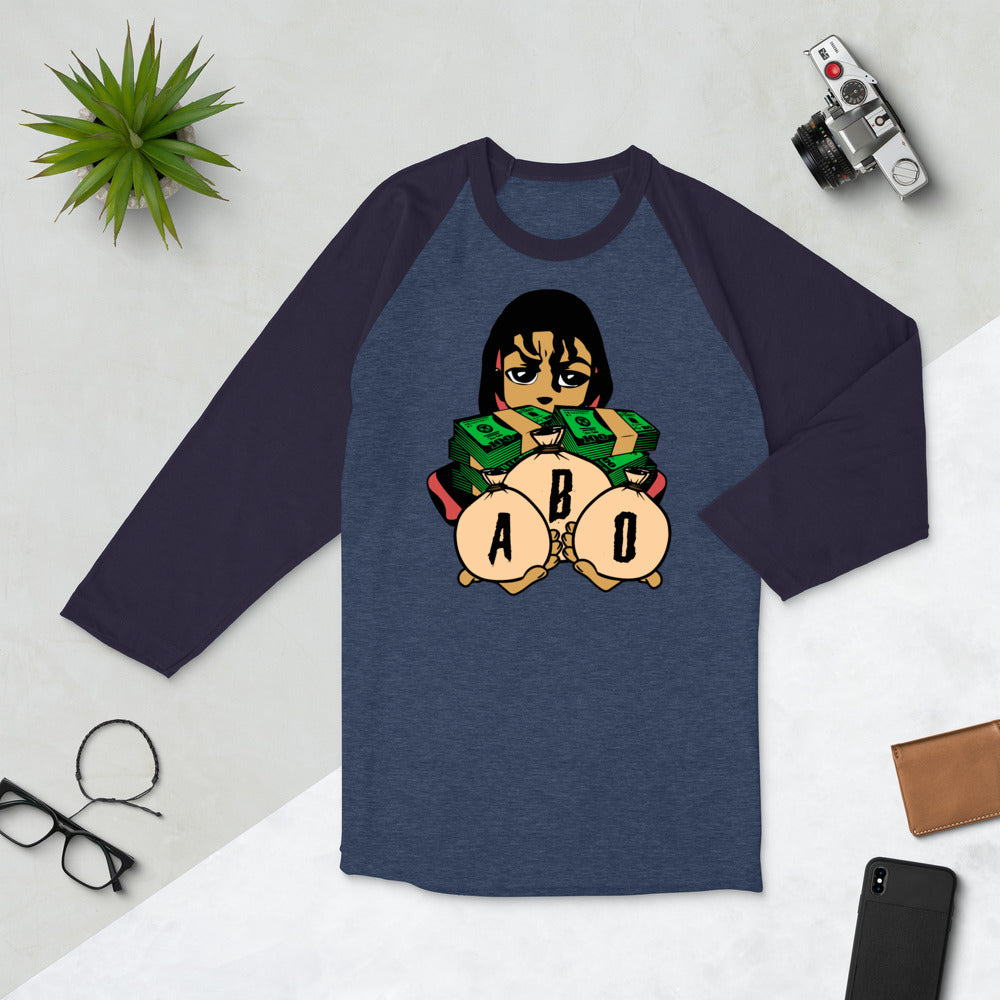 #ABO 3/4 SLEEVE RAGLAN T-SHIRT