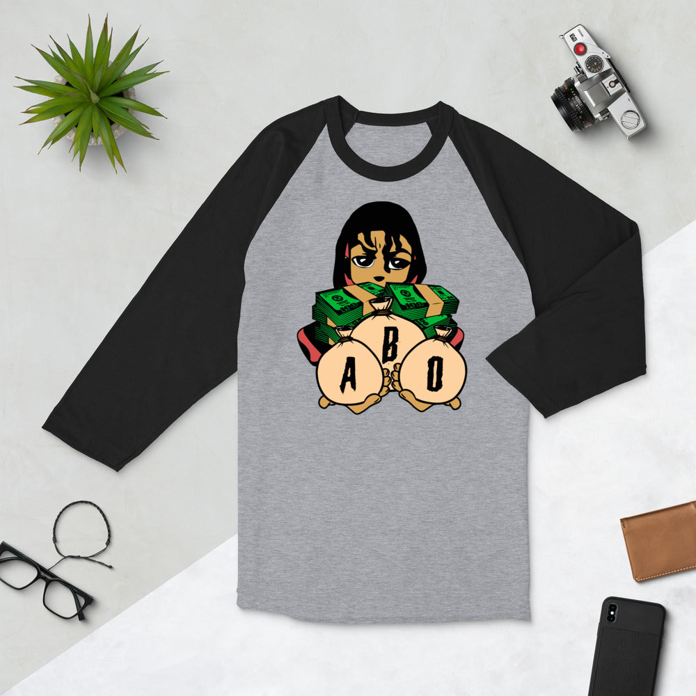 #ABO 3/4 SLEEVE RAGLAN T-SHIRT