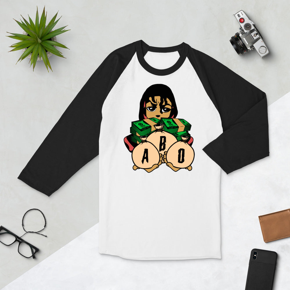 #ABO 3/4 SLEEVE RAGLAN T-SHIRT