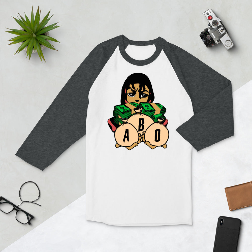 #ABO 3/4 SLEEVE RAGLAN T-SHIRT