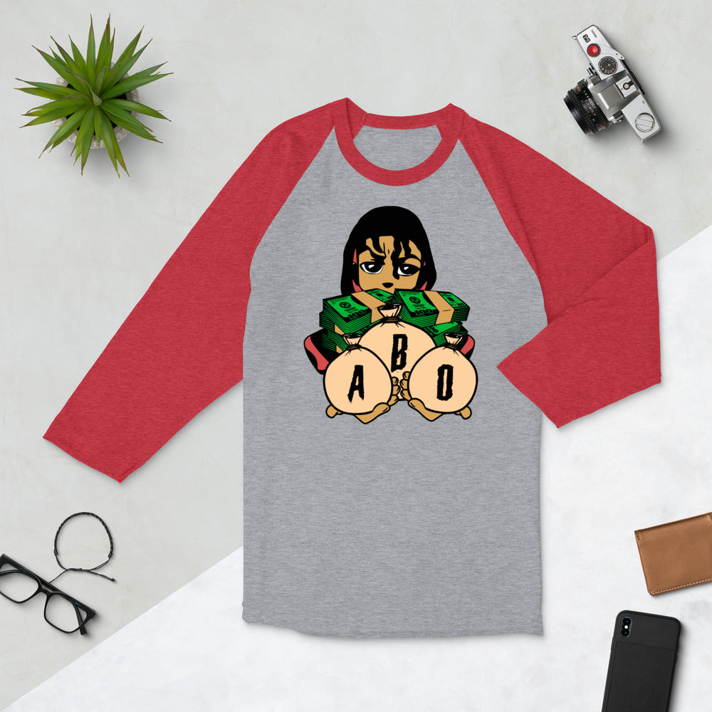 #ABO 3/4 SLEEVE RAGLAN T-SHIRT