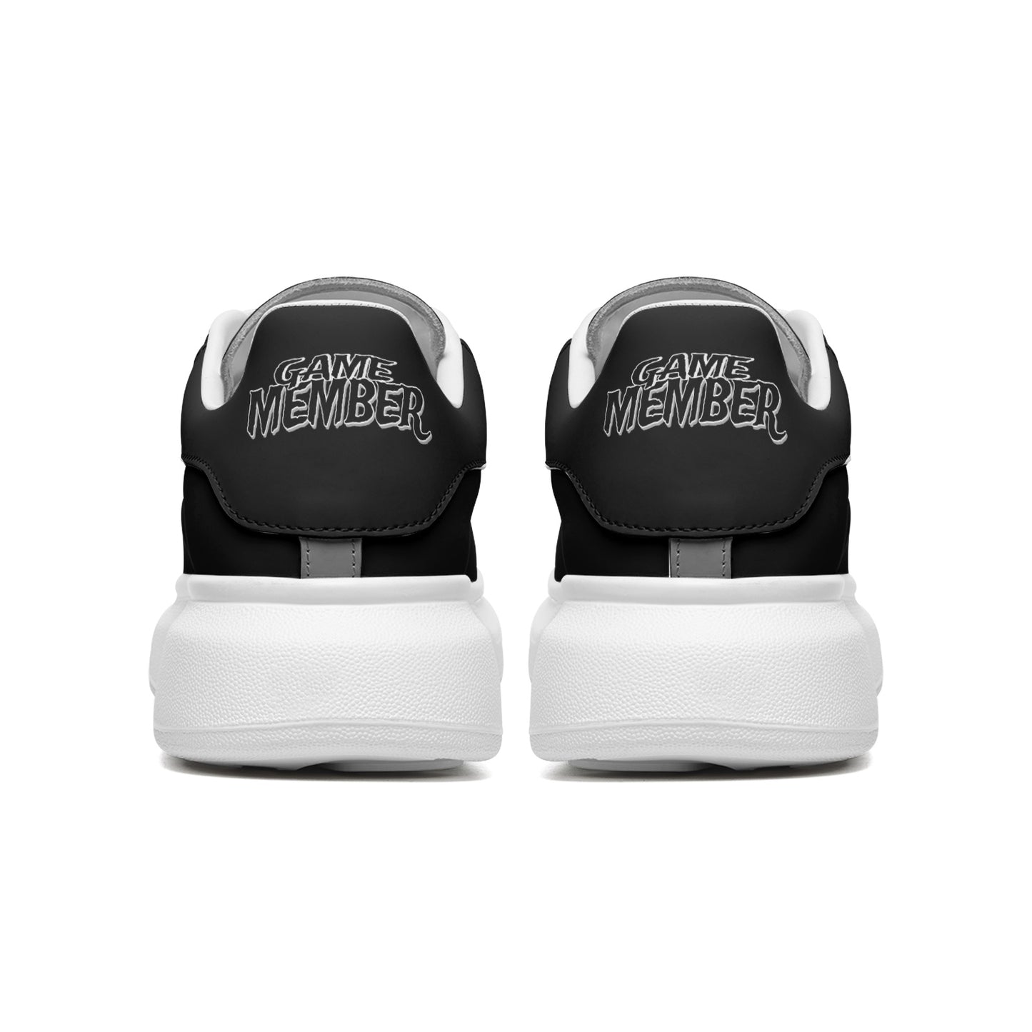 Unisex Non Slip Lace Up Faux Leather Sneakers