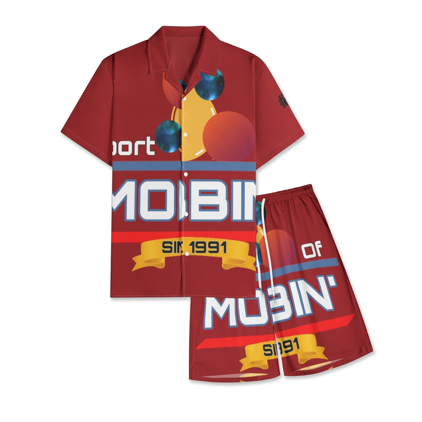 #SOM Men's All-Over-Print Hawiian Shirt Sets