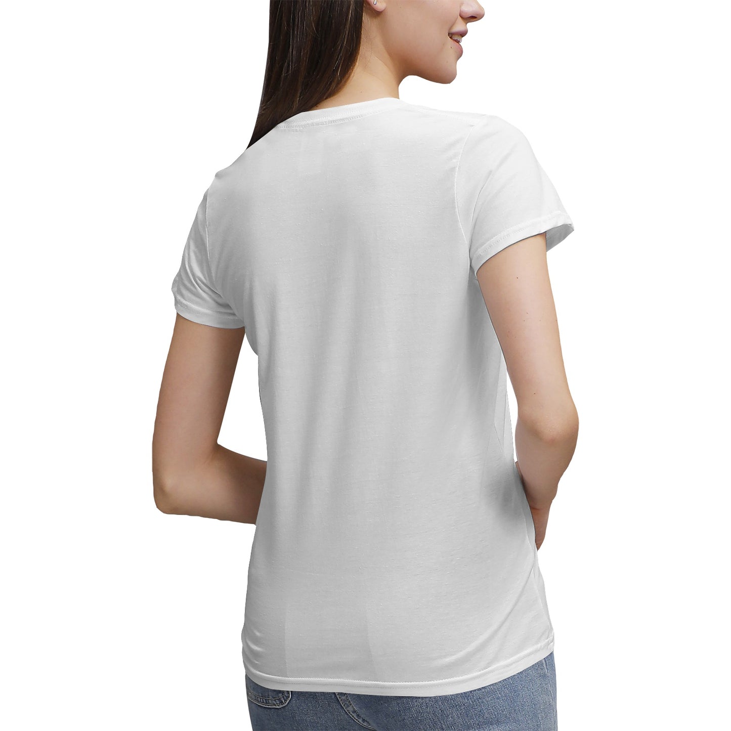 IDR iDENOUNCE RACISM Women's 100% Cotton V‑Neck T‑shirt