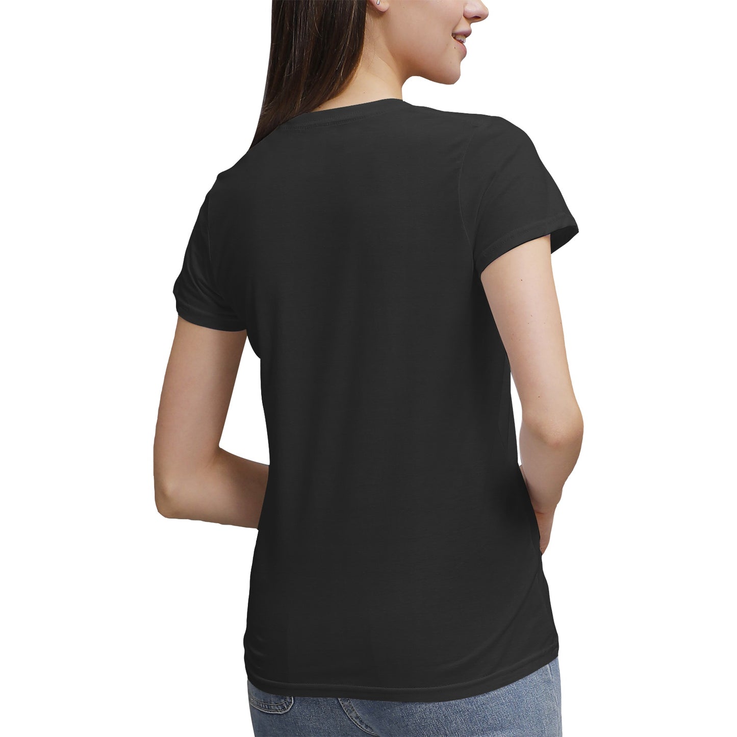 IDR iDENOUNCE RACISM Women's 100% Cotton V‑Neck T‑shirt
