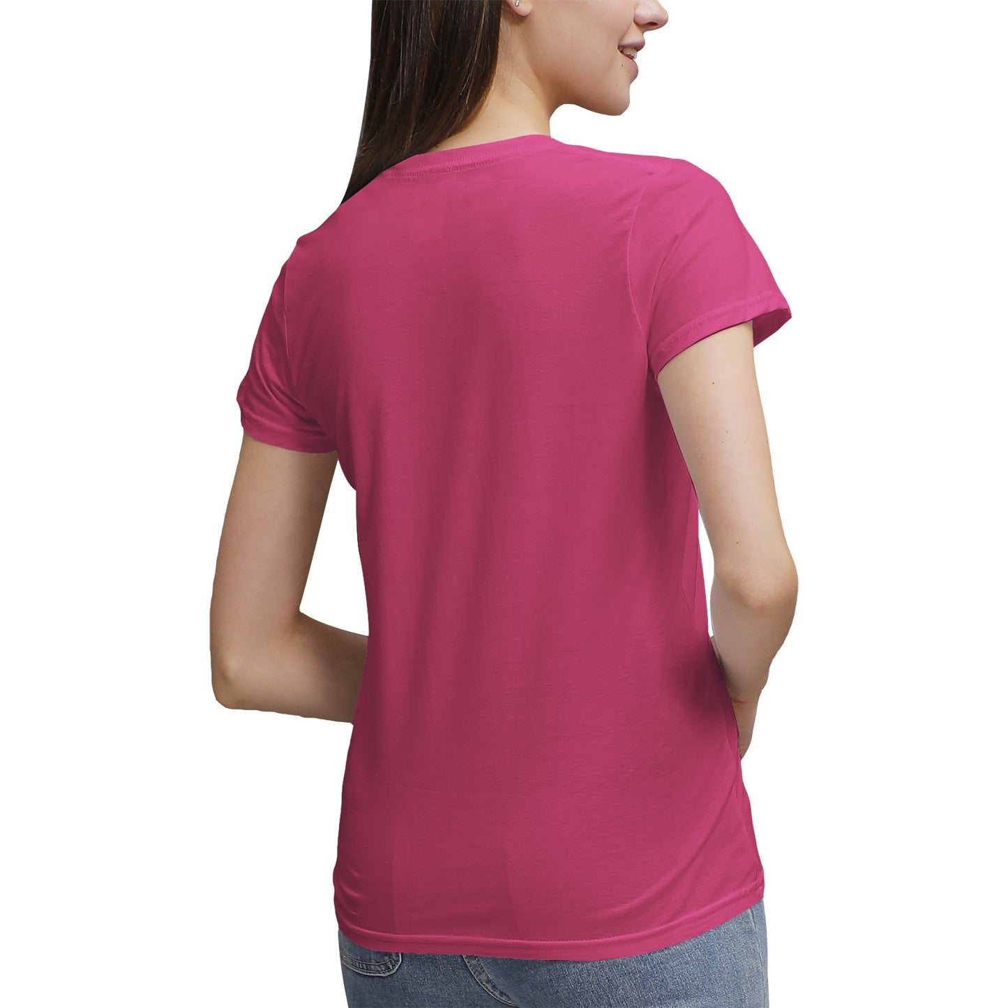 IDR iDENOUNCE RACISM Women's 100% Cotton V‑Neck T‑shirt