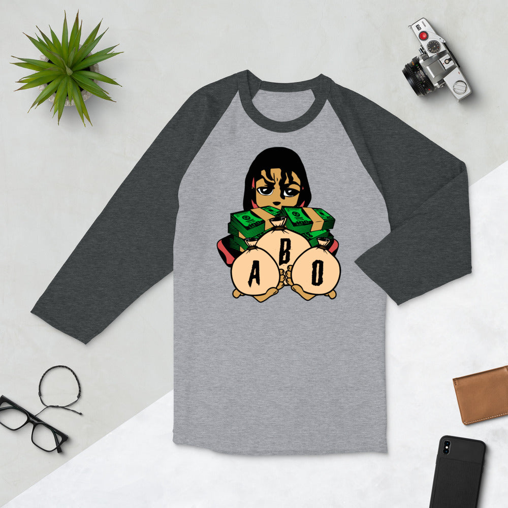 #ABO 3/4 SLEEVE RAGLAN T-SHIRT