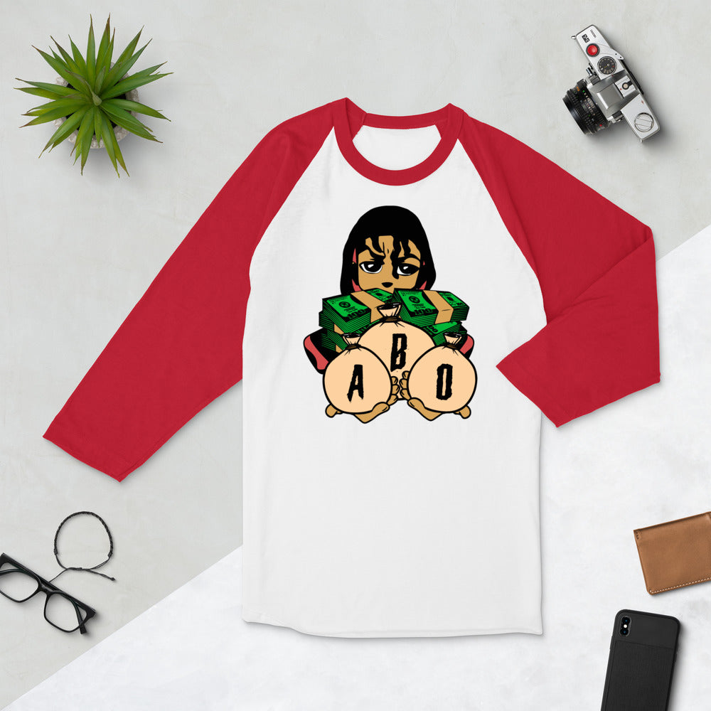 #ABO 3/4 SLEEVE RAGLAN T-SHIRT